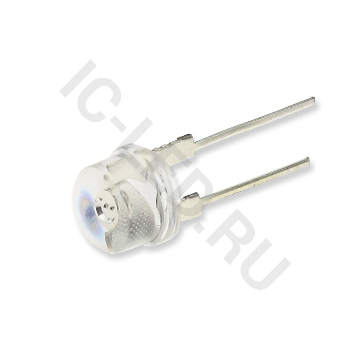 Светодиод ICL-8mm LE41 (green, 15lm, 90deg., clear)