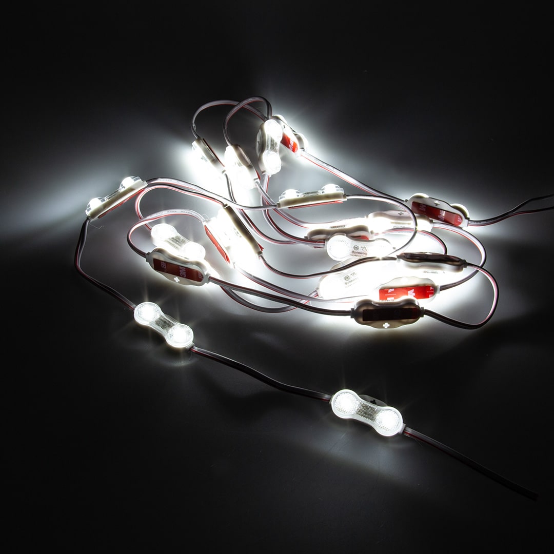 Светодиодный модуль 2led 2835 MOD51 (0.8W, 24VDC, white, 170°, led SAMSUNG)