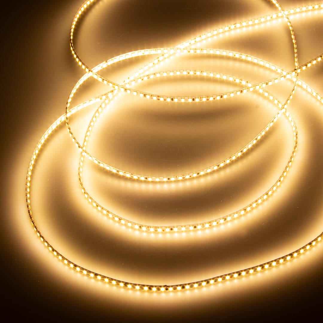 Светодиодная лента двусторонняя A334, 2835, 336 led/m, P6, warm white, 48V, IP20, катушка 10м