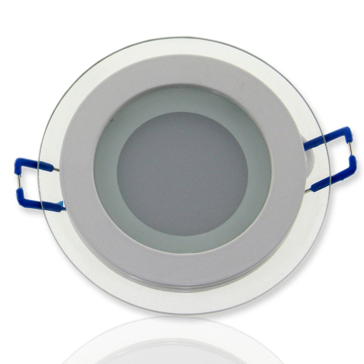 Светодиодные потолочные светильники со стеклянной рамкой, круглые IC .