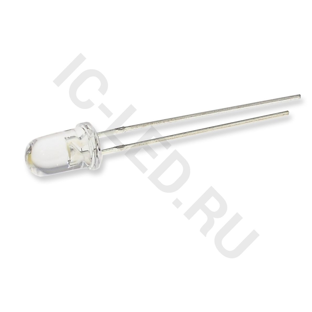 Светодиод ICL-5mm LE14 (green, 15000-18000 mcd, clear)
