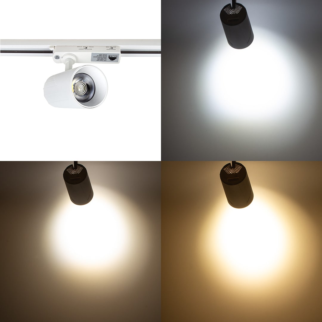 Светодиодный трековый светильник 2L VTB80 PX101(220VAC, 26-30W, 3000/4000/6500K, 36°, CRI>90, белый)