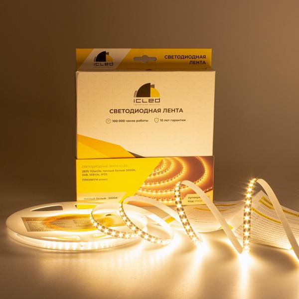 Светодиодная лента Class Premium, 2835, 112 led/m, warm white, 24V, IP33, RN06