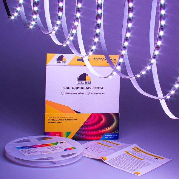 Светодиодная лента Class Premium, 5050, 60 led/m, RGB, 24V, IP33, RN20 Светодиодная лента Class Premium, 5050, 60 led/m, RGB, 24V, IP33, RN20
