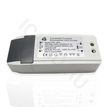 Светодиодный драйвер диммируемый YW-1823, LD106 (14W, 18-23V, 600mA)