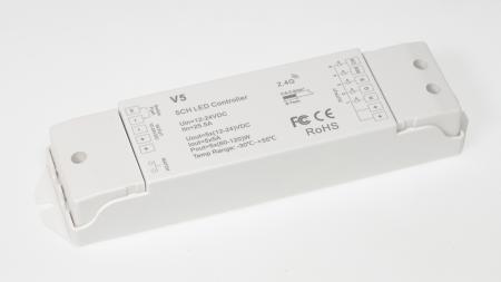 Контроллер V5 IC85 RGB+CCT/DIM (12-24V, 5ch x 5A, 300/600W)