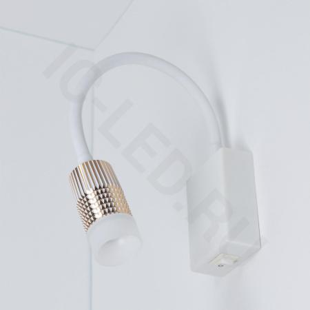 Светильник светодиодный прикроватный DH15 (220V, 5W, warm white, белый корпус)