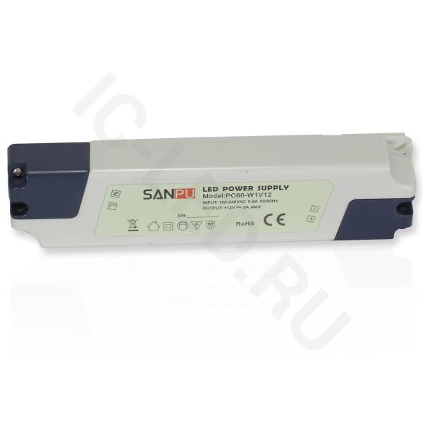 Блок питания  PC60-W1V12 (12V 60W 5A IP40)