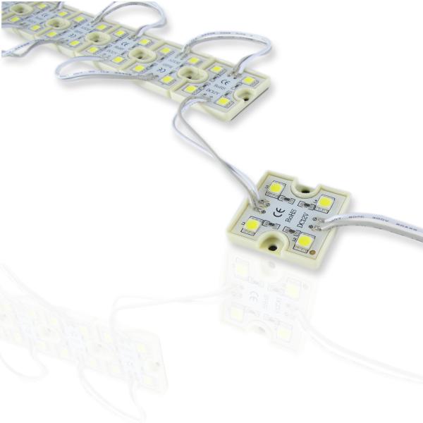 Светодиодный модуль квадратный 5050-4 (1,44W, 12V, White) Светодиодный модуль квадратный 5050-4 (1,44W, 12V, White)