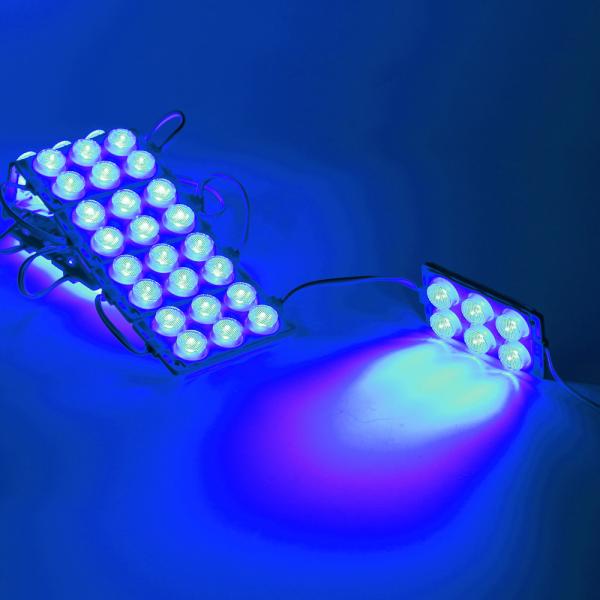 Светодиодный модуль 6 led 3030 MOD111 (12V, 3W, blue, IP65) Светодиодный модуль 6 led 3030 MOD111 (12V, 3W, blue, IP65)