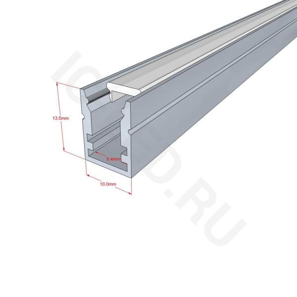 Алюминиевый профиль миниатюрный 315 (2000х10х13,5мм с рассеивателем)