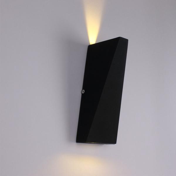 Светодиодный светильник JH-BD06 DHL19 (220V, 2х3W, черный корпус, warm white)