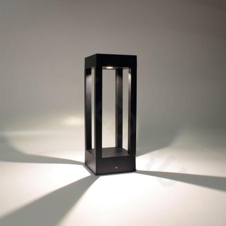 Уличный светильник столбик JH-BD-B18 DHL37 (220V, 7W, черный корпус, 300mm, IP65, warm white)