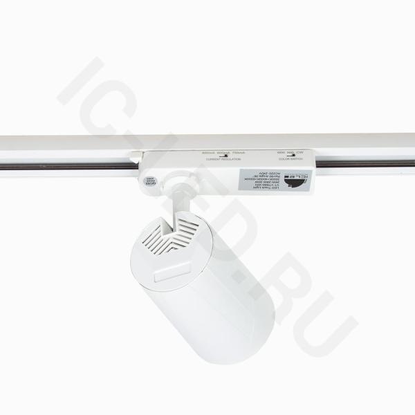 Светодиодный трековый светильник 2L VTB80 PX101(220VAC, 26-30W, 3000/4000/6500K, 36°, CRI>90, белый)