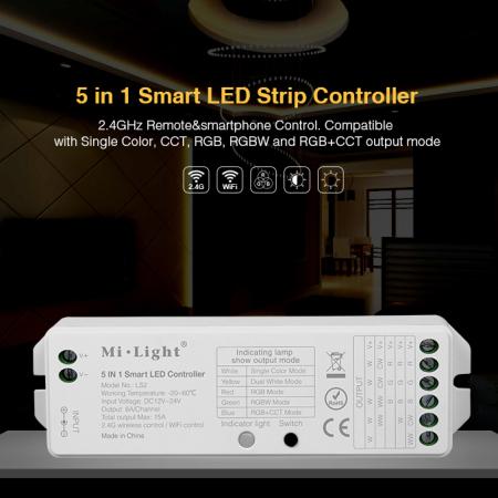 Контроллер Mi-Light LS2 P208 (Dimming/CCT/RGB/RGBW, 12V-180W, 24V-360W)