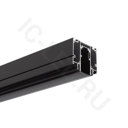 Трек для магнитных светильников 2м R20 MX103 (встраиваемый в натяжной потолок, черный, с заглушками)