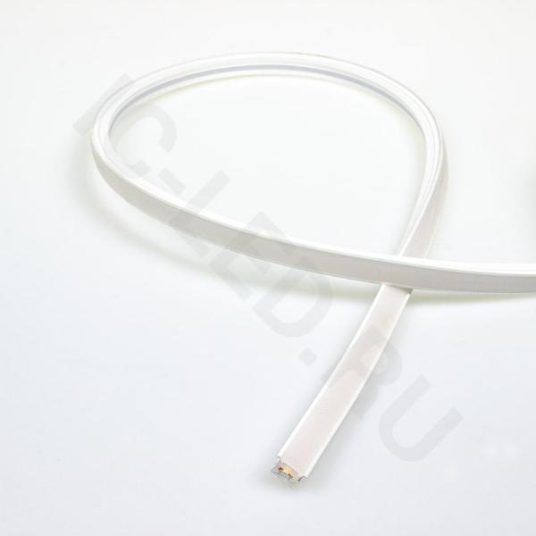 Силиконовая оболочка 14/10x10mm с LED лентой 24VDC, smd2121, 130led/m, 9.6W/m, white, IP67, S47