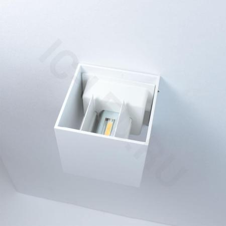 Светильник настенный светодиодный JH-BD-B08 DHL29 (220V, 2х3W, белый корпус, IP65, warm white)