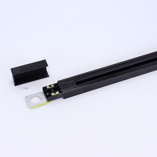 Трек для спотов 2L 2м NX10 (однофазный, 2 провода, усиленный, черный)