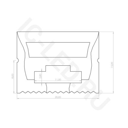 Cиликоновая оболочка T2015 S91 (20*15mm, pcb 10mm)