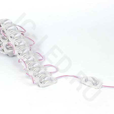 Светодиодный модуль 3 led 2835 MOD105 (12V, 1.5W, cool white, IP65)