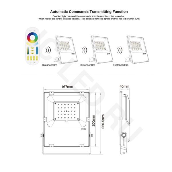 Прожектор Mi-Light FUTT03 V201 (220V, 30W, RGB+CCT, IP65) Прожектор Mi-Light FUTT03 V201 (220V, 30W, RGB+CCT, IP65)