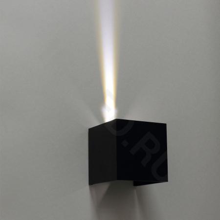 Светильник настенный светодиодный JH-BD-B08 DHL30 (220V, 2х3W, черный корпус, IP65, warm white)