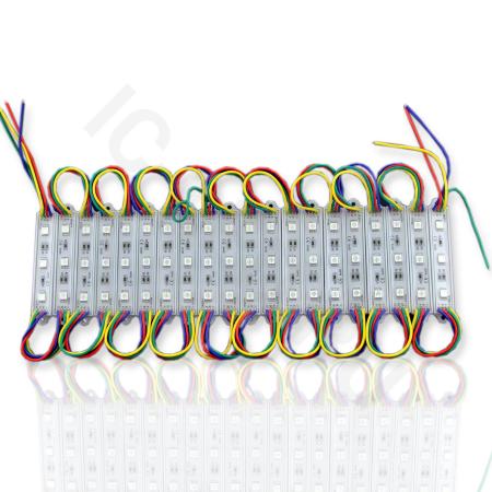 Светодиодный модуль линейный 5050-3 MOD7 (12V, 0.72W, RGB, IP65)