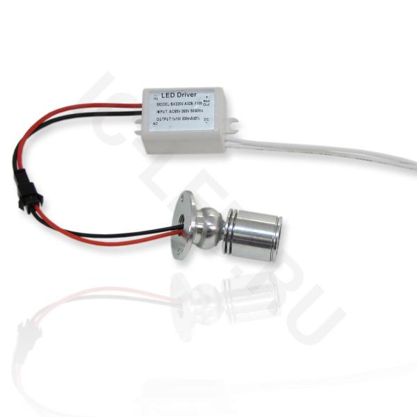 Светильник для подсветки витрин CV4 (220V, 1W, white) Светильник для подсветки витрин CV4 (220V, 1W, white)