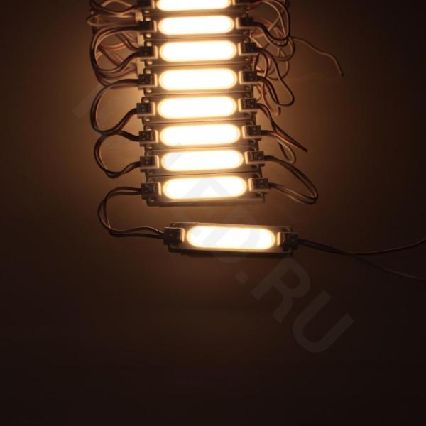 Светодиодный модуль 5730-6 MOD79 (12V, 1.5W, warm white, IP44)