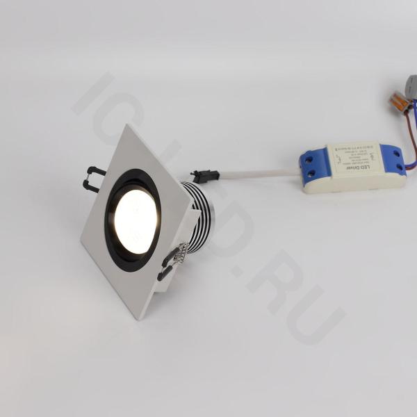 Светодиодный светильник встраиваемый 99-1 head Nest Series White Square (5W,Day White) Светодиодный светильник встраиваемый 99-1 head Nest Series White Square (5W,Day White)