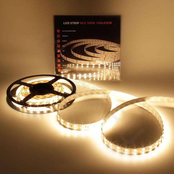 Светодиодная лента Class Premium, 5050, 120 led/m, Warm White, 24V, IP33, А16 Светодиодная лента Class Premium, 5050, 120 led/m, Warm White, 24V, IP33, А16
