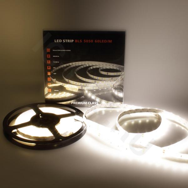 Светодиодная лента Class Premium, 5050, 60 led/m, Day White, 24V, IP65, А25 Светодиодная лента Class Premium, 5050, 60 led/m, Day White, 24V, IP65, А25