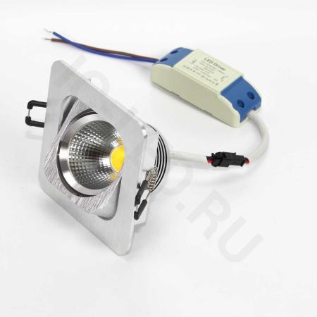 Светодиодный светильник встраиваемый 98.1 series silver housing BW104 (5W,220V,day white)