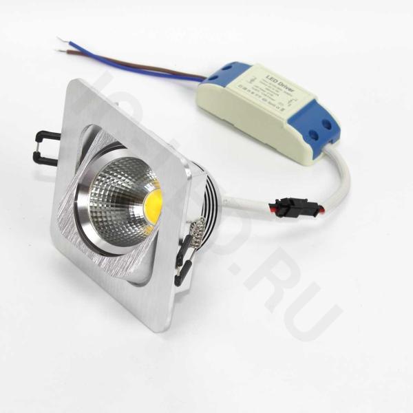 Светодиодный светильник встраиваемый 98.1 series silver housing BW104 (5W,220V,day white) Светодиодный светильник встраиваемый 98.1 series silver housing BW104 (5W,220V,day white)