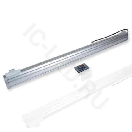 Линейный светодиодный прожектор Wallwasher + Rem Control V491 (36W, 220V, RGB)
