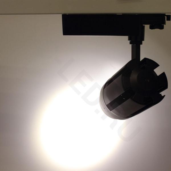 Светодиодный светильник трековый JH-GD001 4L 4L31 (30W, 220V, 15-60deg, day white, черный корпус)
