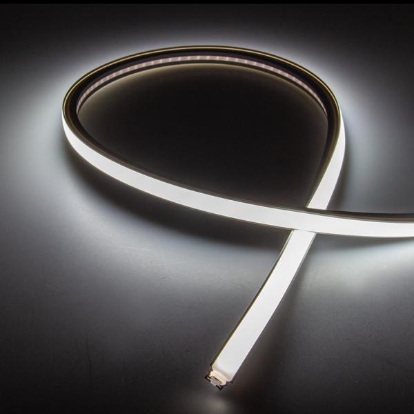 Силиконовая оболочка 14/10x10mm с LED лентой 24VDC, smd2121, 130led/m, 9.6W/m, white, IP67, S47