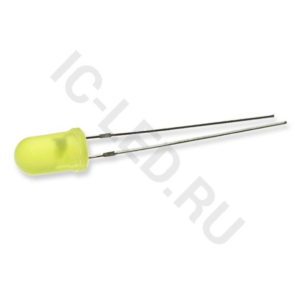 Светодиод ICL-5mm LE72 (yellow, 800-1000 mcd, diffuse)