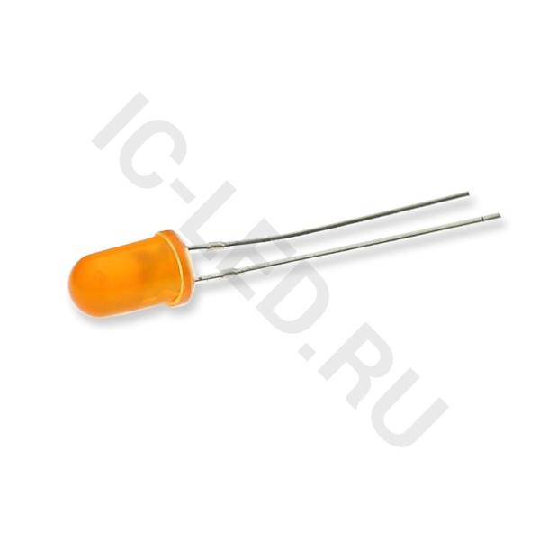 Светодиод ICL-5mm LE74 (orange, 800-1000 mcd, diffuse)