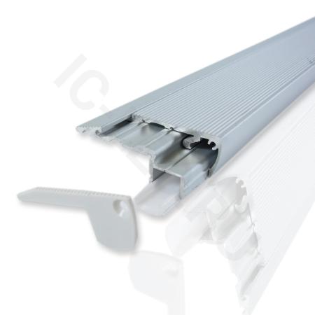 Алюминиевый профиль 458 (2000х59,2х23,7мм с рассеивателем)