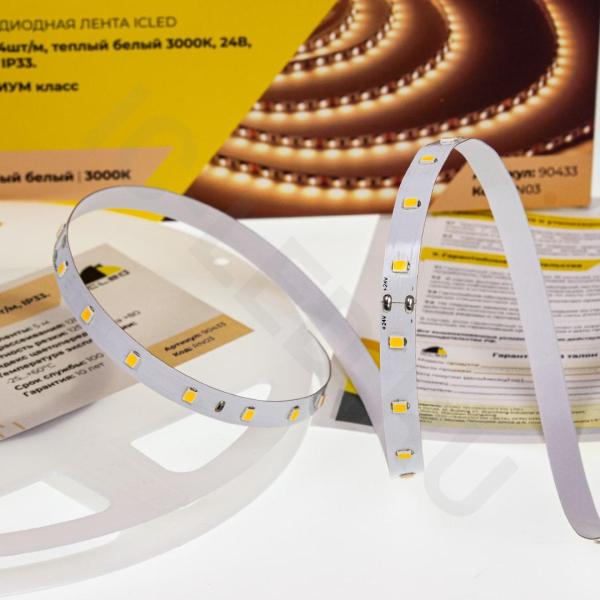 Светодиодная лента Class Premium, 2835, 64 led/m, warm white, 24V, IP33, RN03