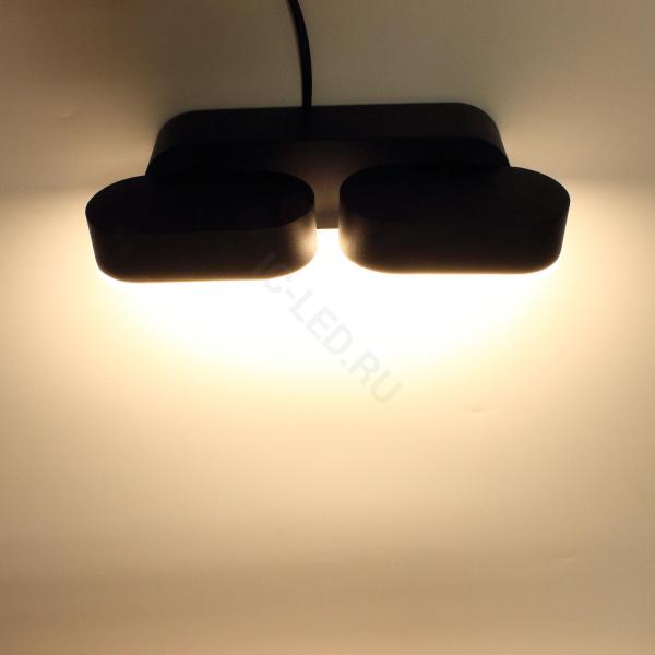 Светодиодный светильник настенный 1682 UC201 (220V, 2х6W, warm white)