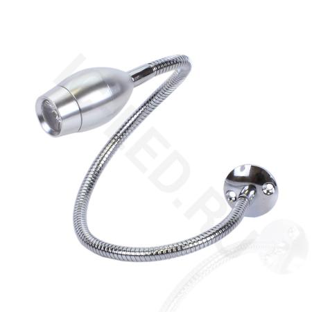 Светильник светодиодный прикроватный DH11 (220V, 3W, day white, серебристый корпус, без выключателя)