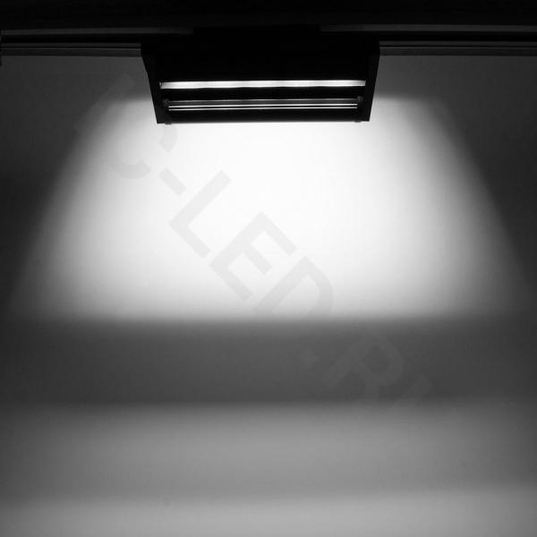 Светодиодный трековый светильник 2L JH-U7 PX1 (220VAC, 2x15W, white 6000K, 45-90°, черный)