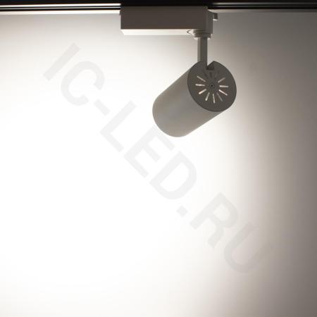 Светодиодный светильник трековый JH-GDD-B02 2L PX881 (20W, 220V, day white, белый корпус)