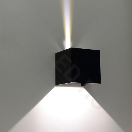 Светильник настенный светодиодный JH-BD-B08 DHL30 (220V, 2х3W, черный корпус, IP65, warm white)