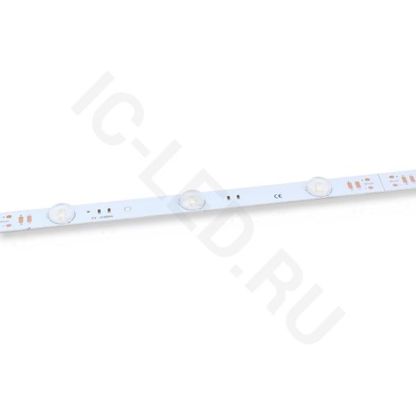 Светодиодная линейка линзованная 3030, 12 led, G106 (24V, 14,4W, white)