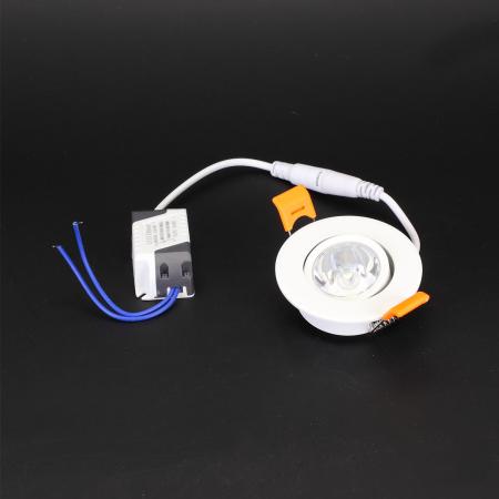 Светодиодный светильник точечный THD-1W B400 (220V, 1W, white, белый корпус)