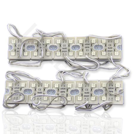 Светодиодный модуль квадратный 5050-4 (1,44W, 12V, RGB)